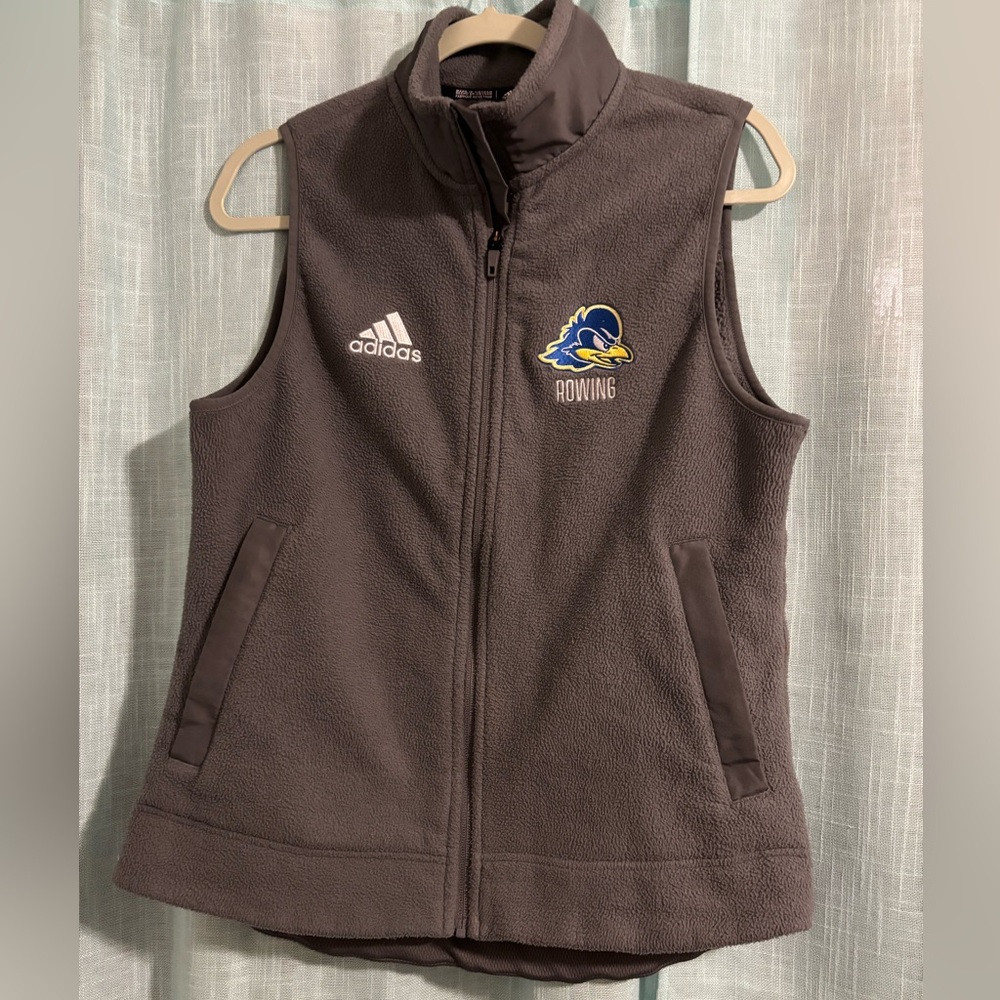 Adidas Blue Hens Rowing Fleece Vest